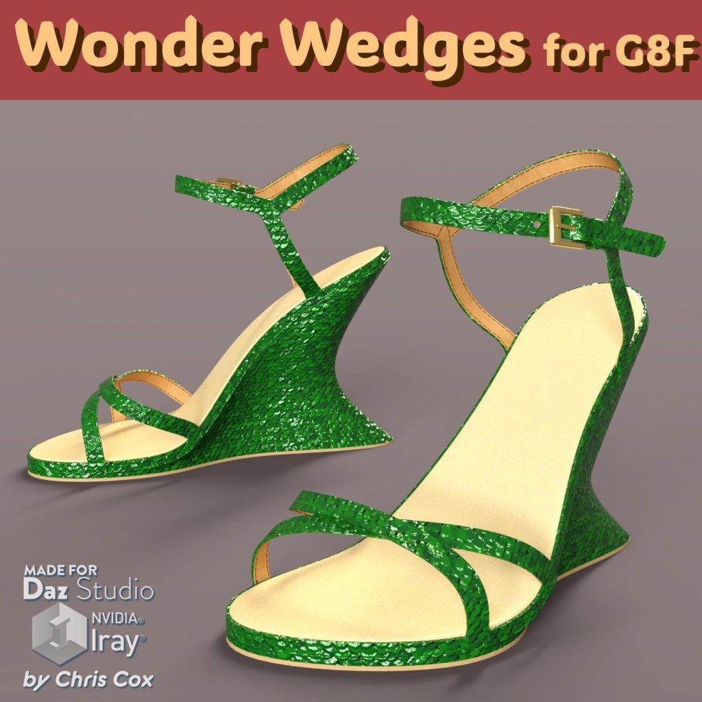 Wonder Wedges for G8F - Renderosity Version
