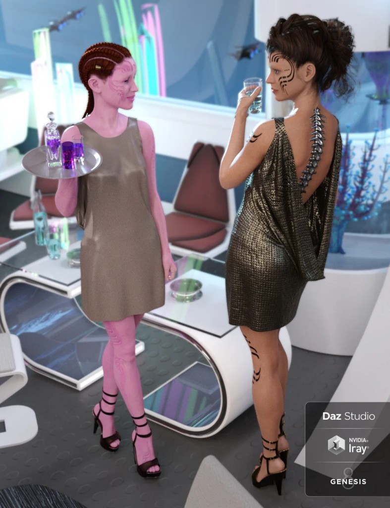 dForce All That Glitters Outfit Textures