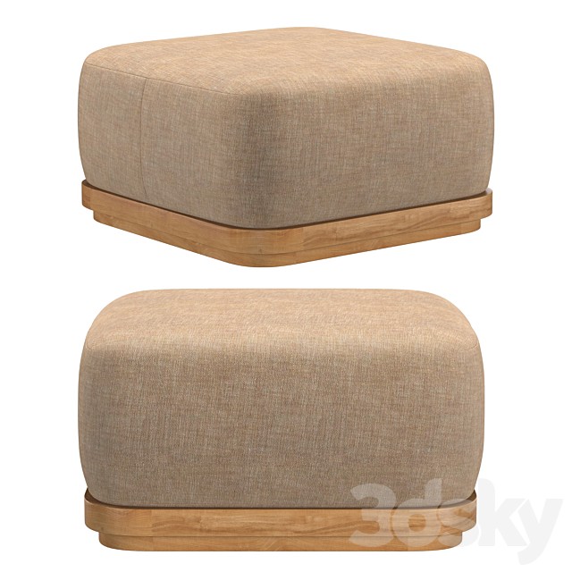 SOLARO TEAK OTTOMAN