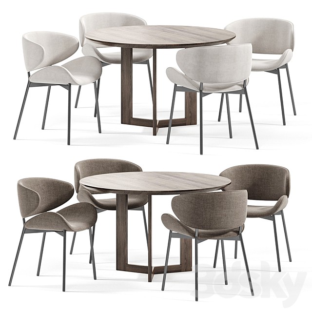 Tess Chair and Three dining chair