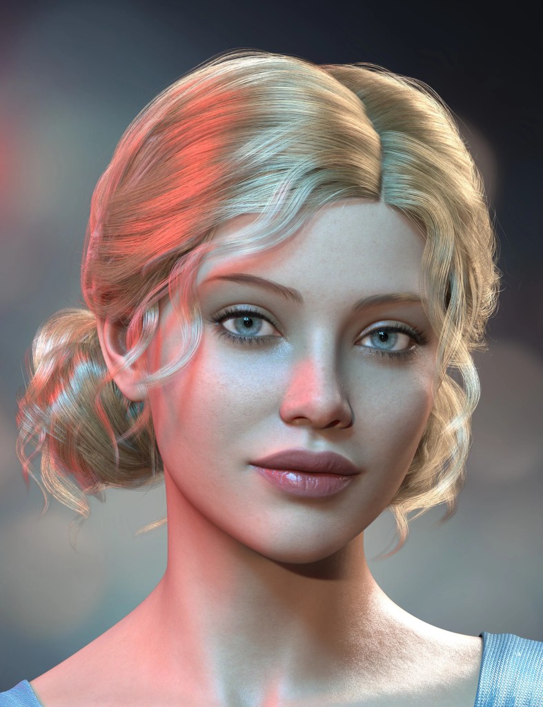 ALO Anitta Hair for Genesis 9, 8 and 8.1 Females