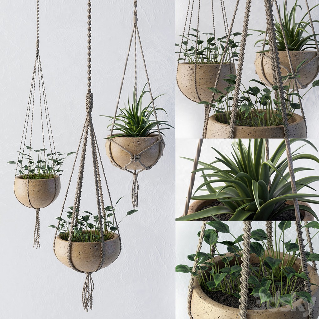 Decorative set of flower pots