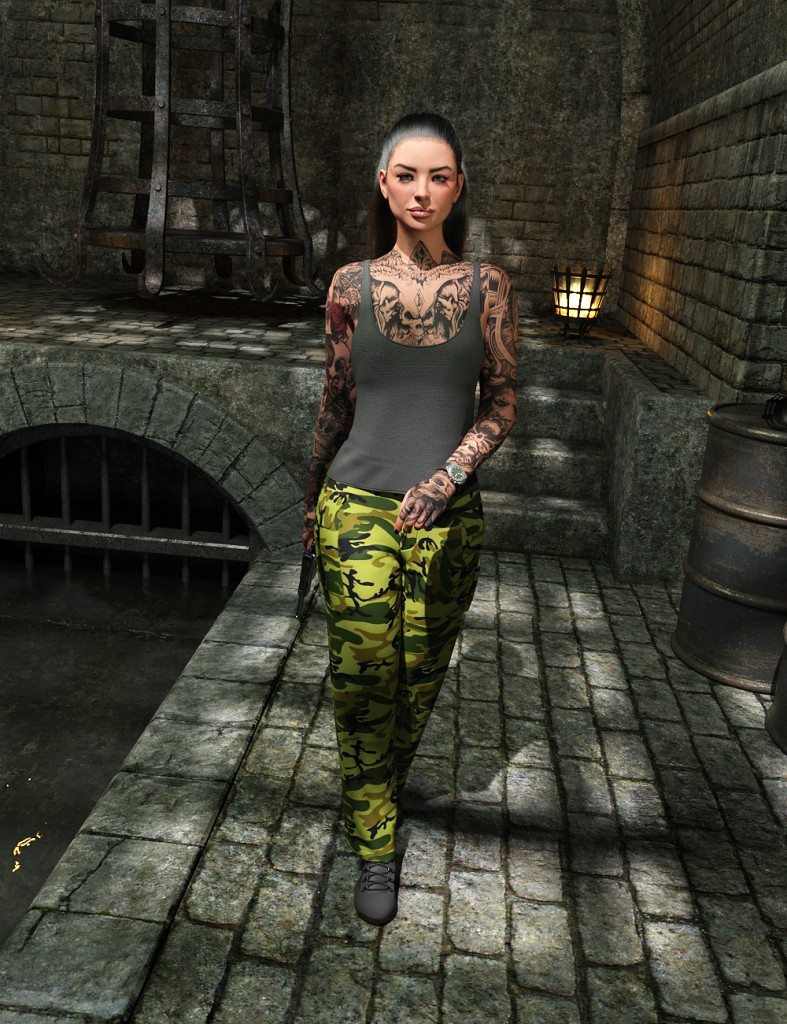 InStyle – dForce Action Gal Outfit Texture Add-On