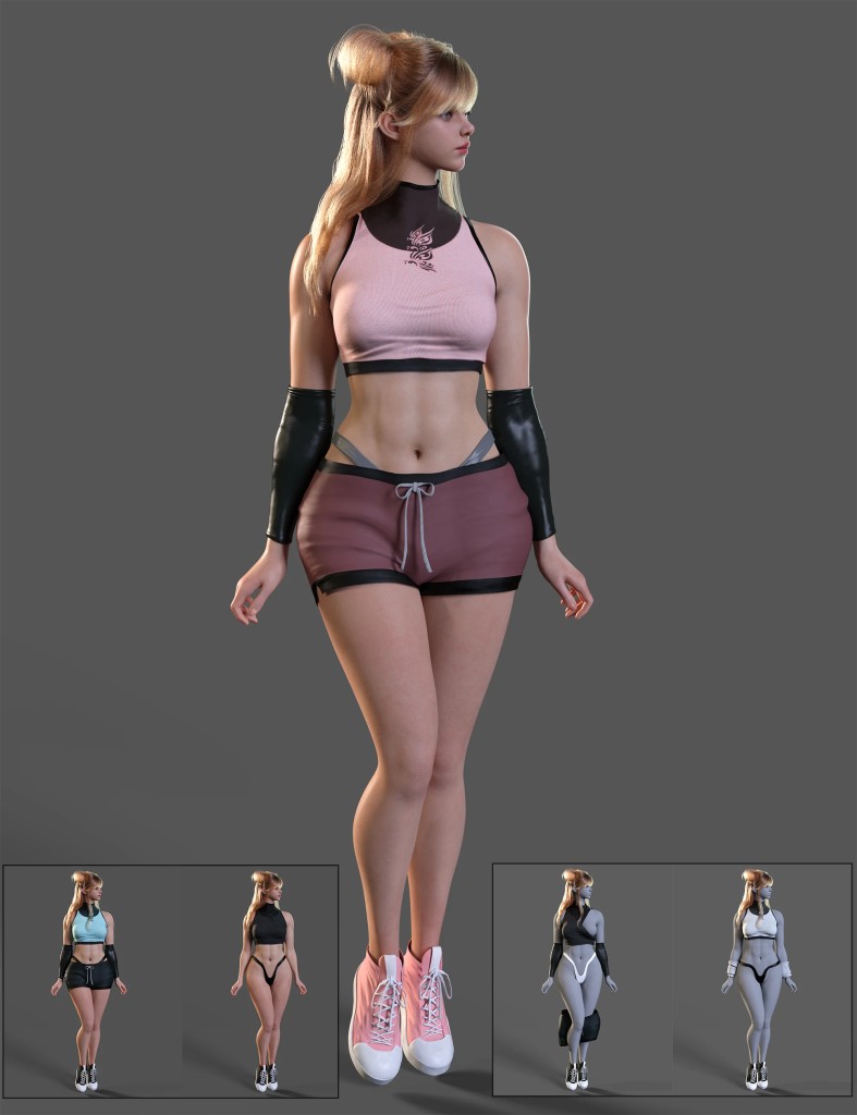 dForce Vest Sports Suit for Genesis 9 Feminine