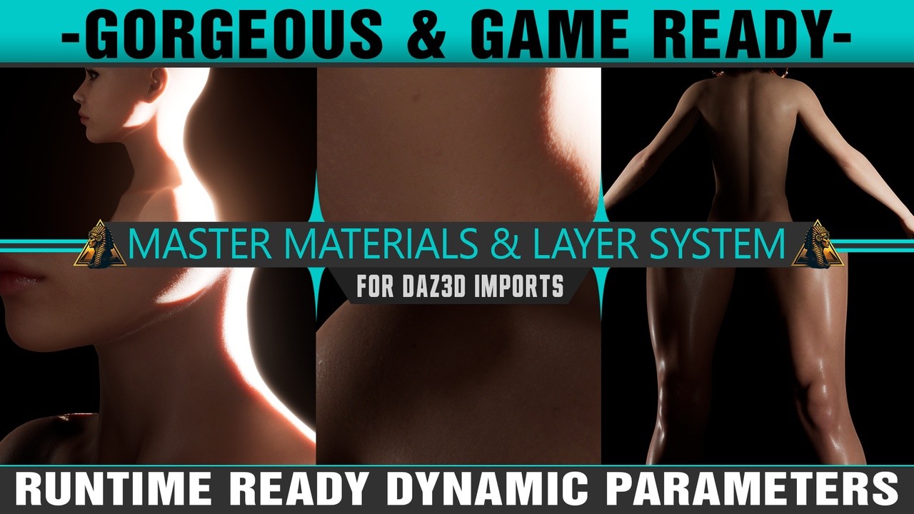 Master Materials and Layer System for Daz3D Imports (UE 5.5)