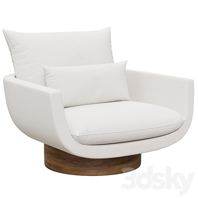 Rua Ipanema Lounge Chair by Yabu Pushelberg in Textured Wool 'High Base'