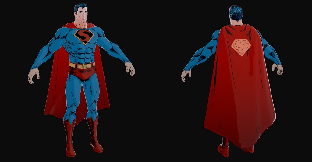 Superman (Pen & Ink) Premium for Blender 4.x
