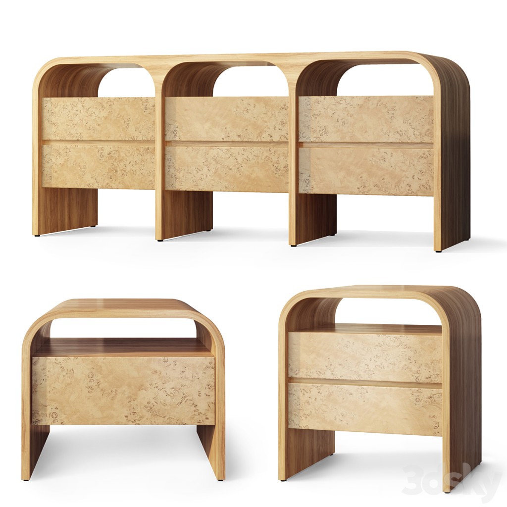 Chest of drawers bedside table Crescent Castlery
