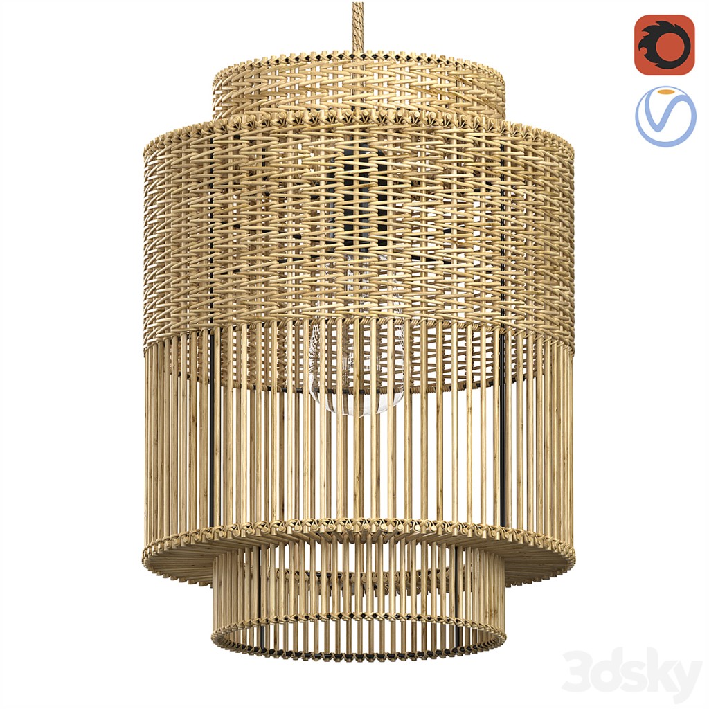 The Colonial Pendant Bamboo lamp Bazar Bizar