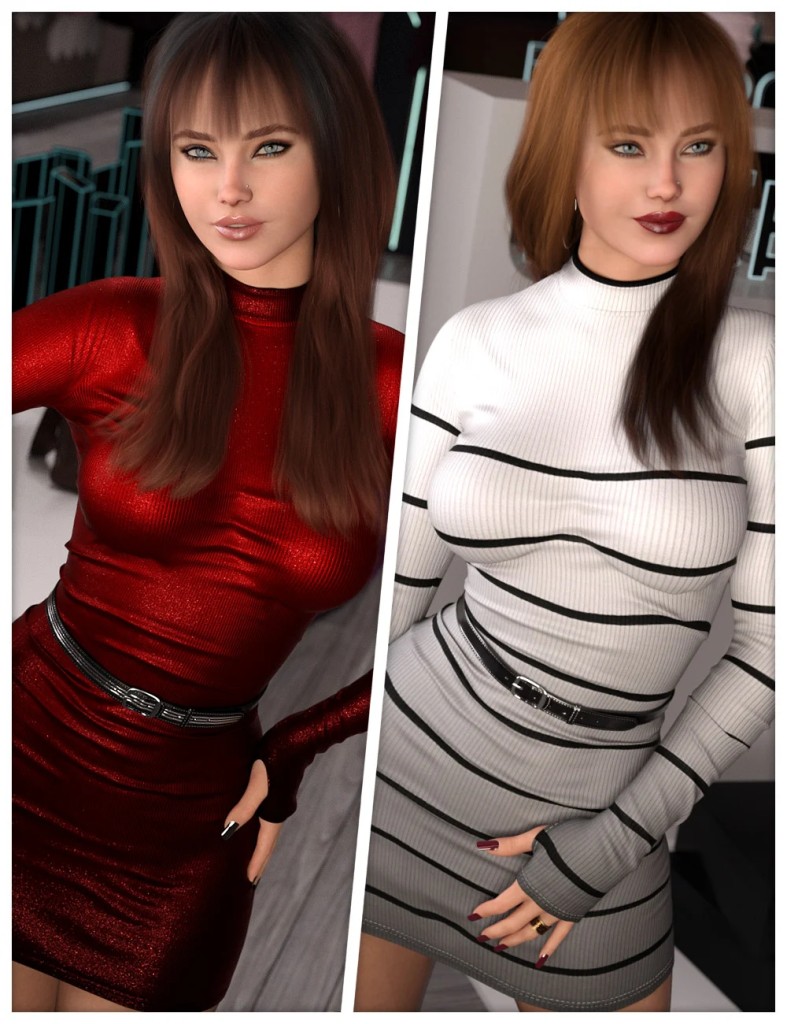 Opportune Textures for dForce SU High Collar Dress