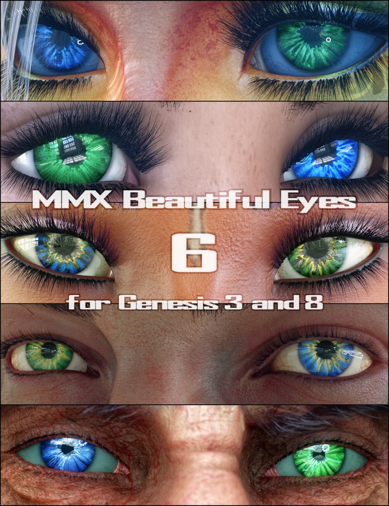 MMX Beautiful Eyes 6 For Genesis 3, 8, And 8.1