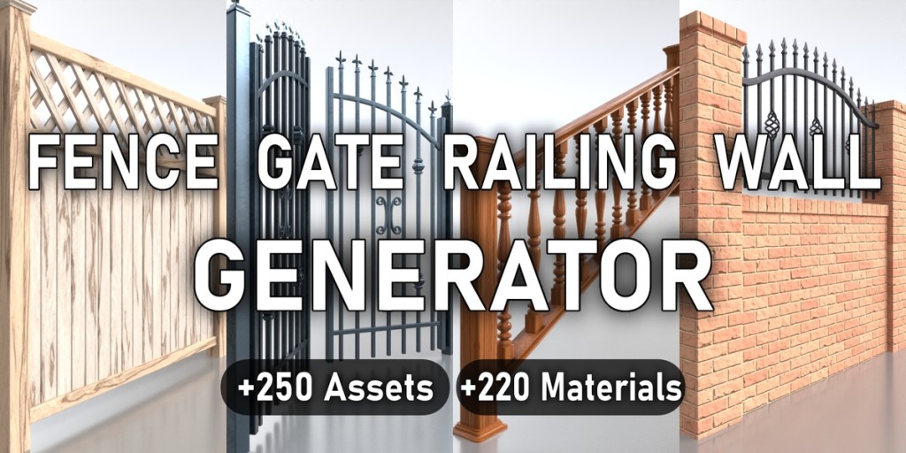 Fence, Gate, Railing & Wall Generator - v1.1