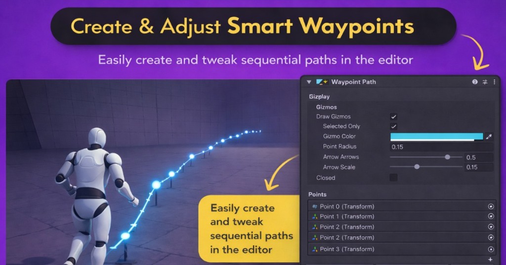 Smart Waypoints for Game Creator 2