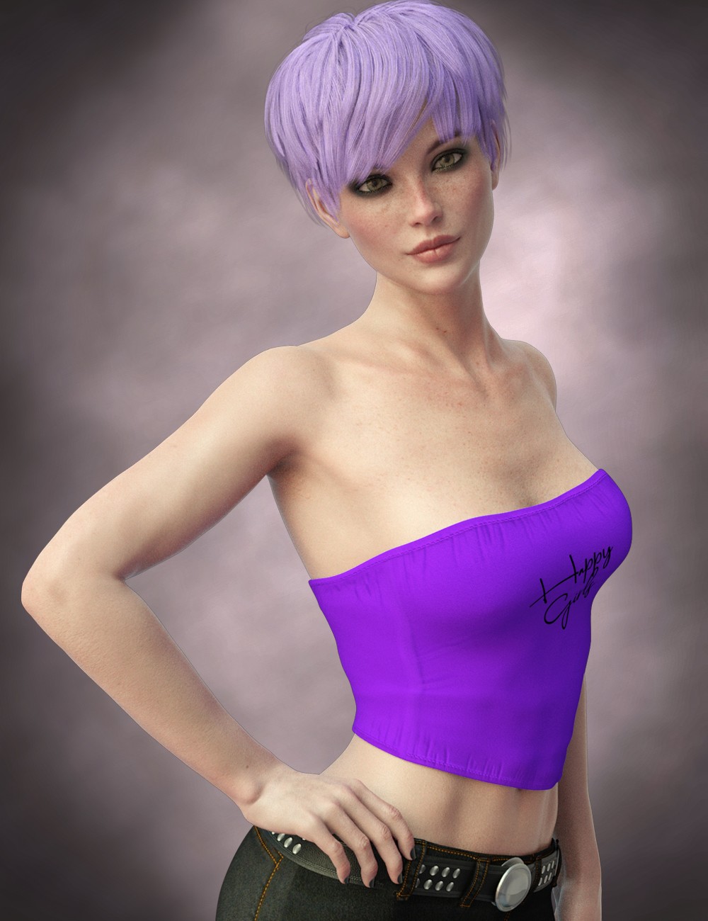 X-Fashion Happy Girls Outfit for Genesis 8 Female(s)