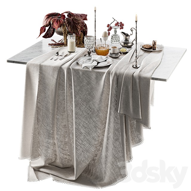 Table setting with vintage tableware