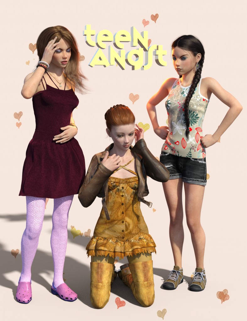 Teen Angst Poses and Expressions for Teen Kaylee 8 and Teen Josie 8