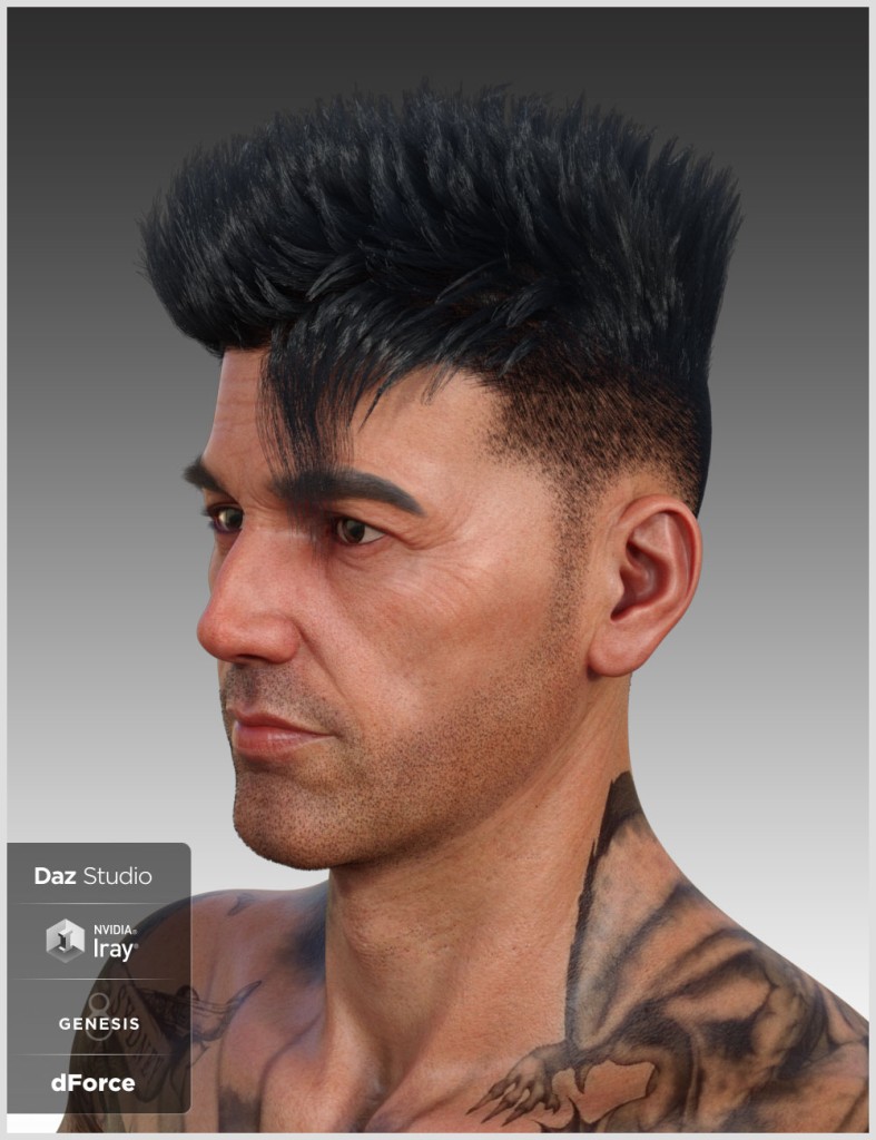 dForce Young Hair for Genesis 8