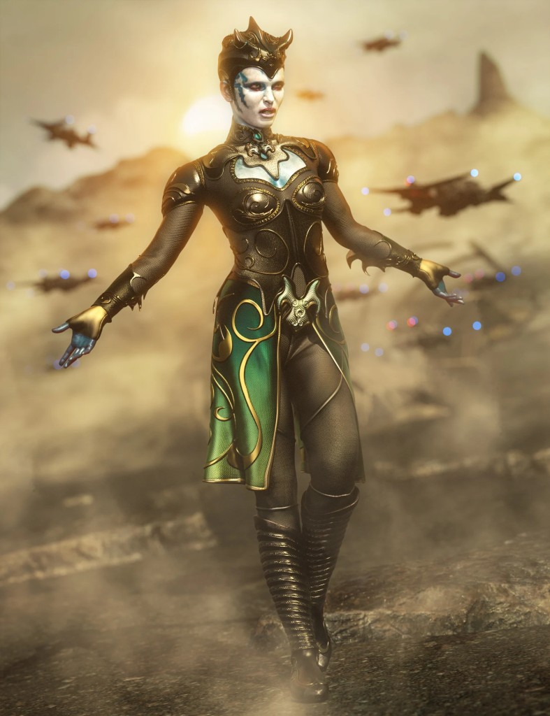 Alien Sentinel Outfit for Genesis 8 Females