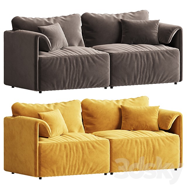 RollArm Upholstred Couch 2 seat sofa