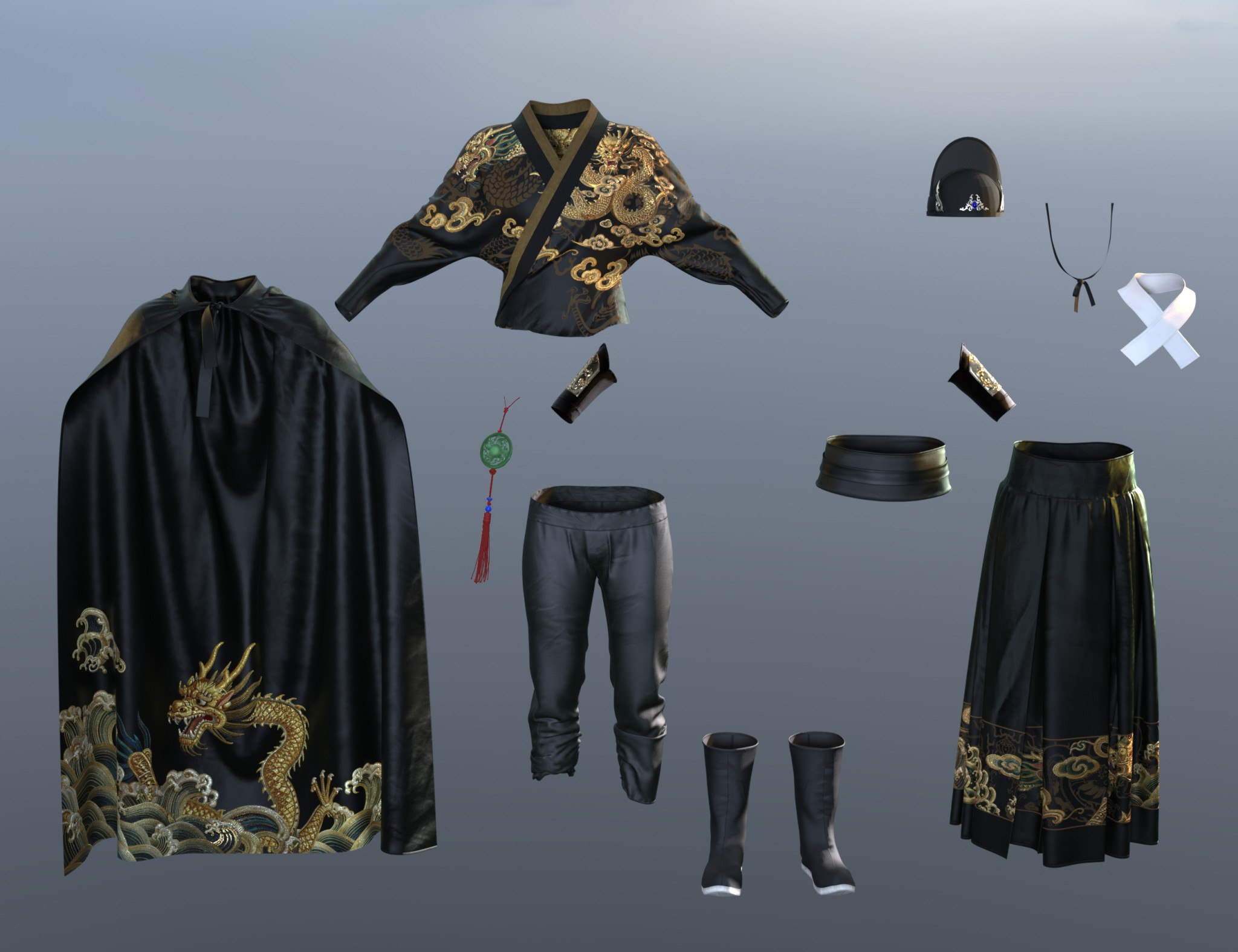 dForce Lala Dragon Guard Outfit for Genesis 9