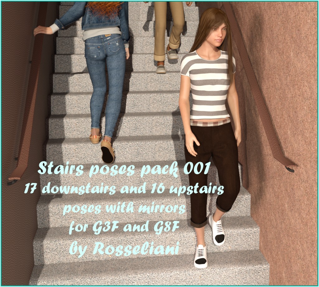 Stairs Poses Pack 001