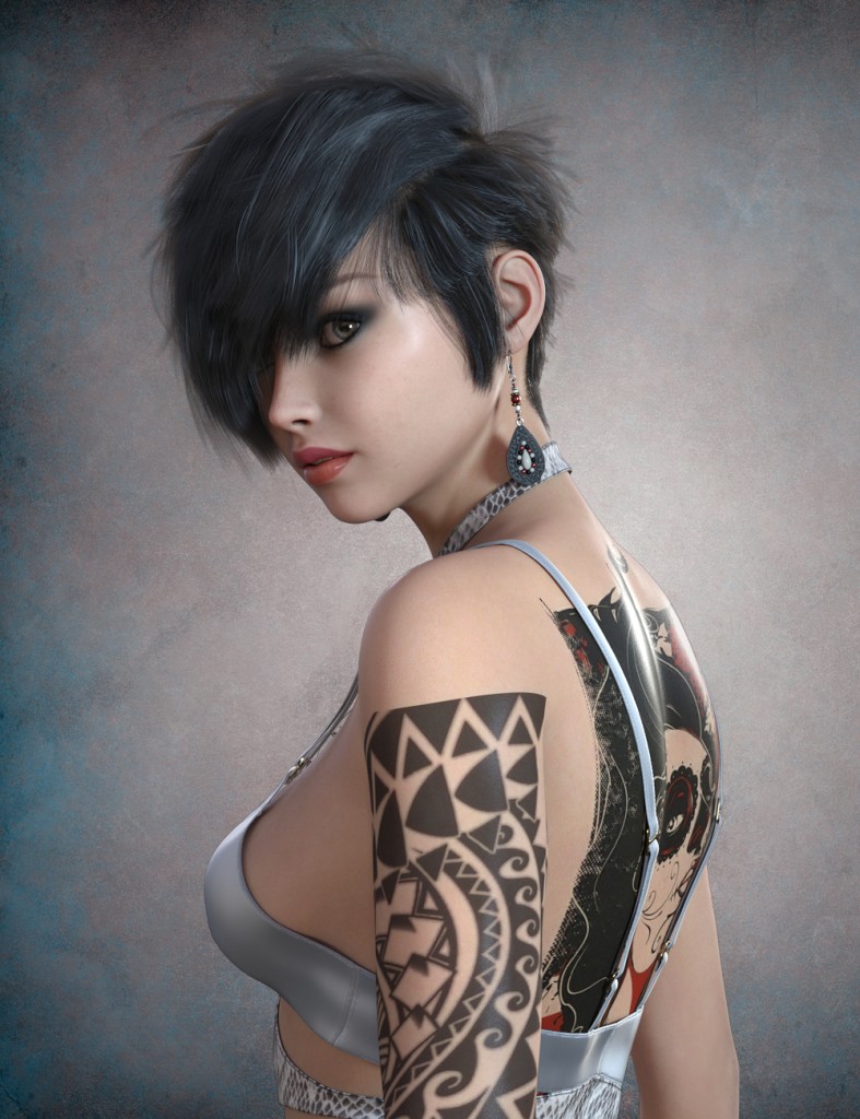 dForce Nash Hair for Genesis 8