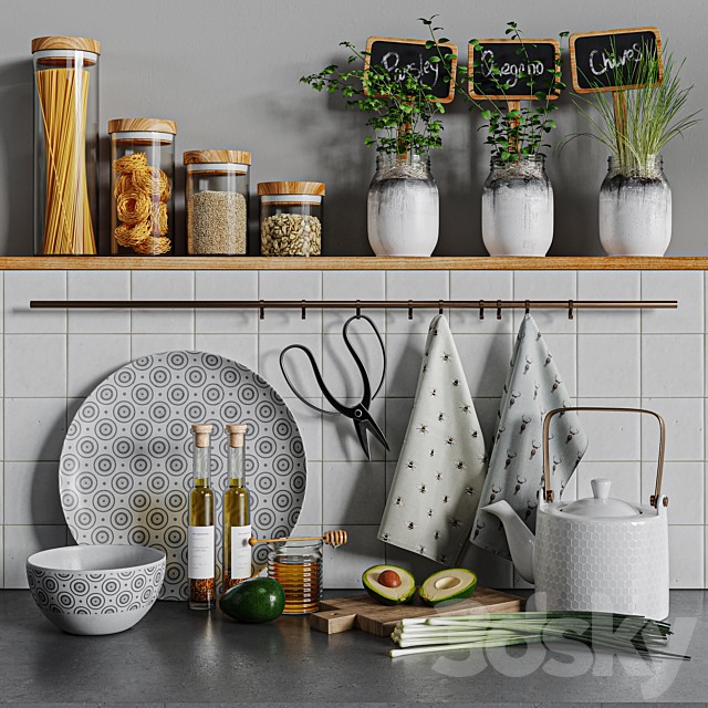 Decorative kitchen set