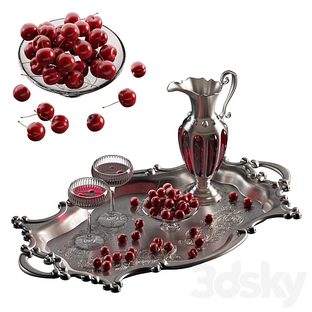 Vintage Cherry Blossom Decorative Set 02