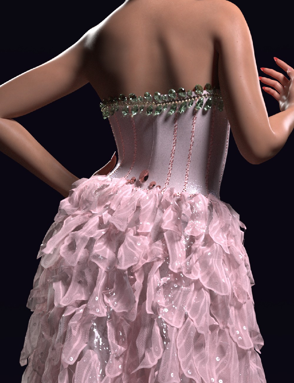 dForce Fairy Tale Wedding Dress for Genesis 9