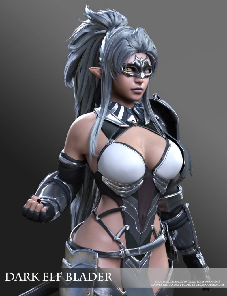 Dark Elf Blader for Genesis 8 and 8.1 Female