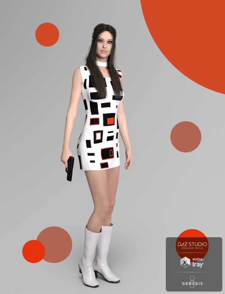 dForce Emma Dress for Josephene 8 and Genesis 8 Female(s)