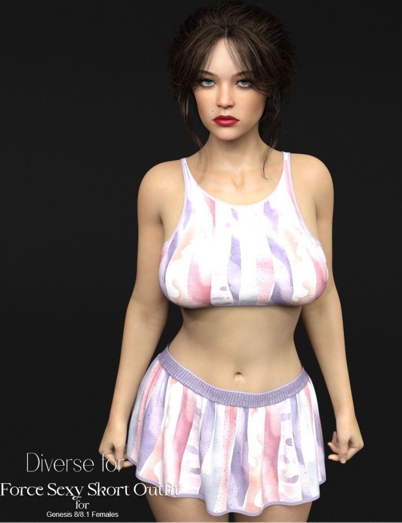 Diverse for D-Force Sexy Skort Outfit for G8F and G8.1F