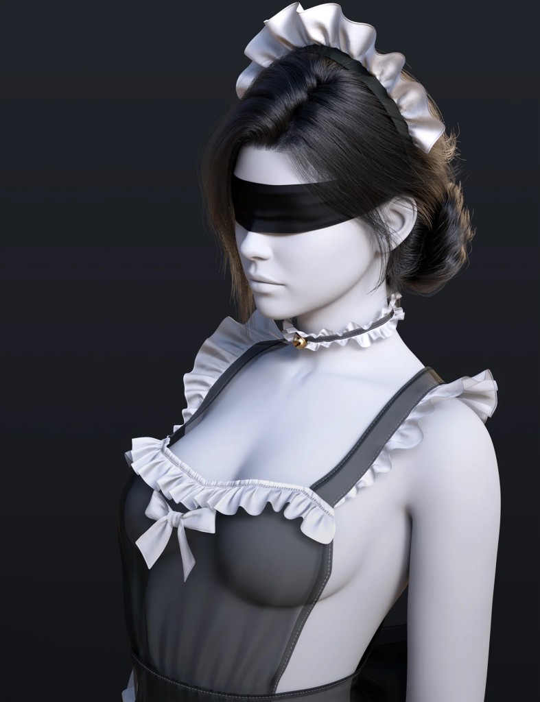 dForce BS Maid Apron Set for Genesis 9