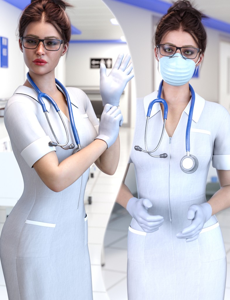 Z Professions Doctor Pose Mega Set for Genesis 9 and 8 Female