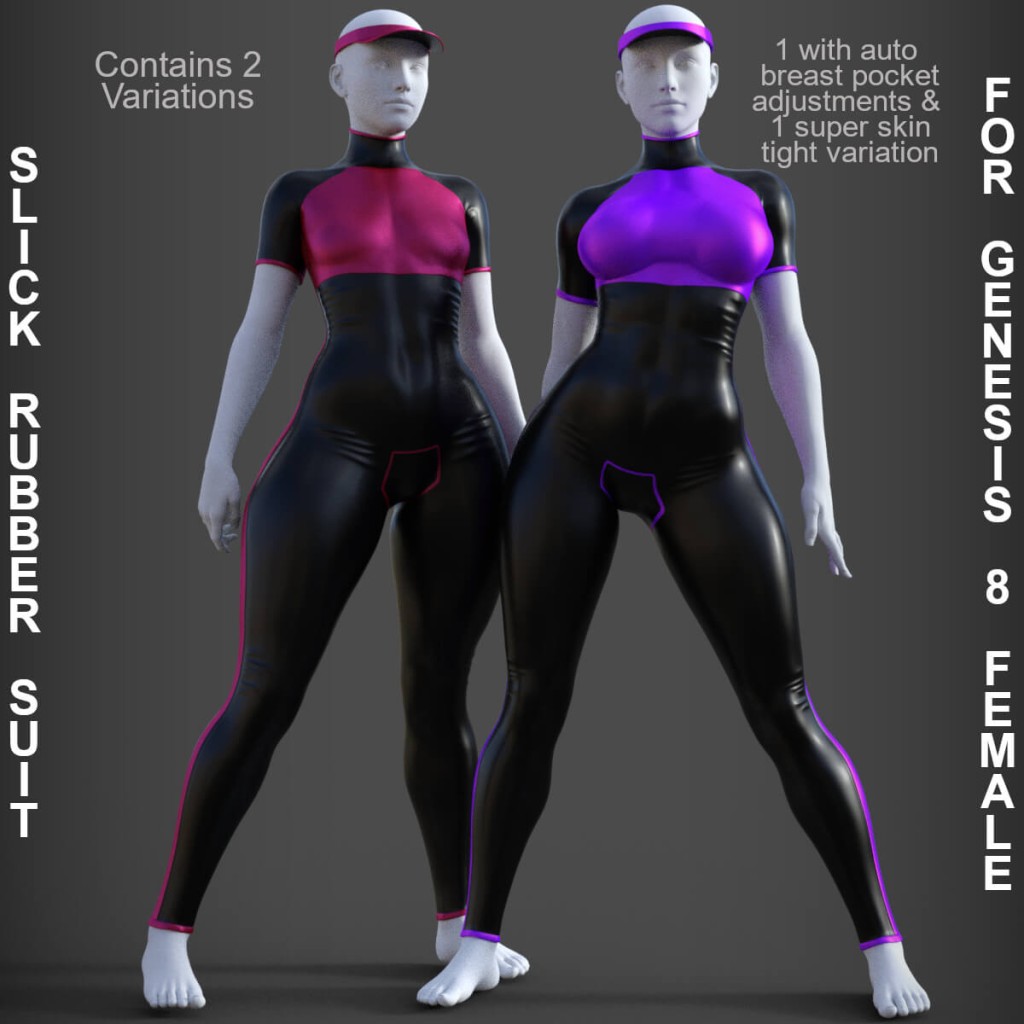 Slick Rubber Suit for Genesis 8 Female
