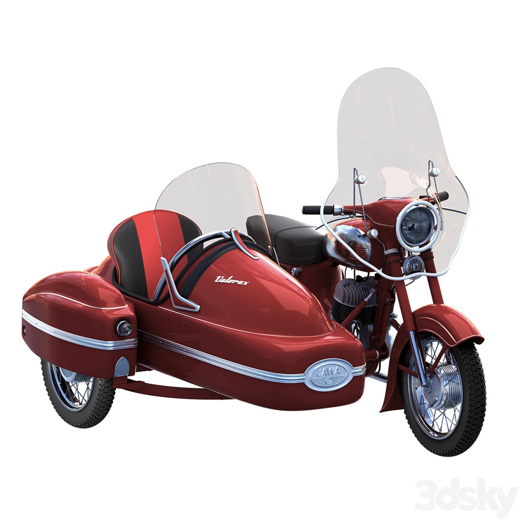JAWA350 motorcycle with Velorex560 sidecar