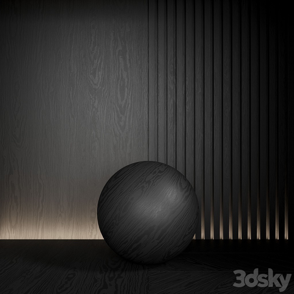 Wood material is seamless. Dark, ebony.