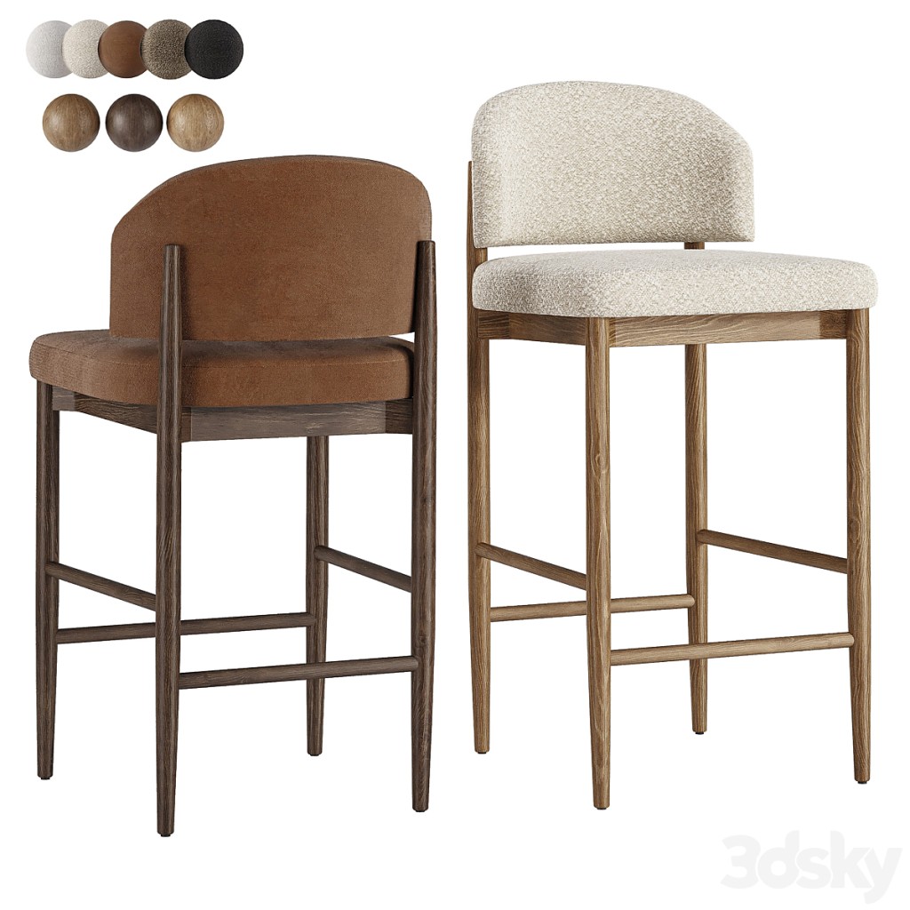 Eva Fabric Bar & Counter Stool-RH