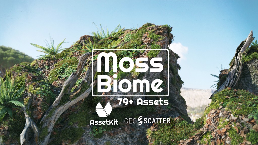 Moss Biome Ground Scatter - 3D Assetkit Pbr