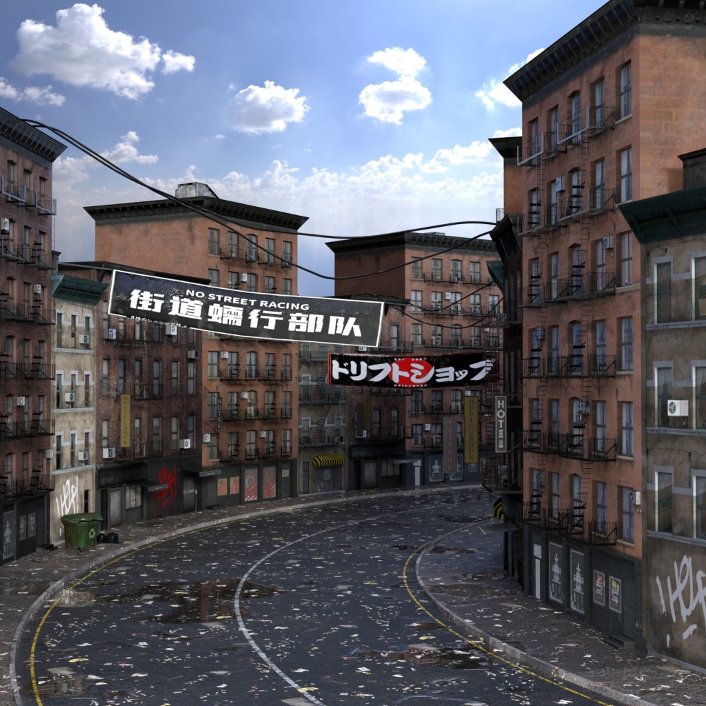 Low-poly Urban Scene
