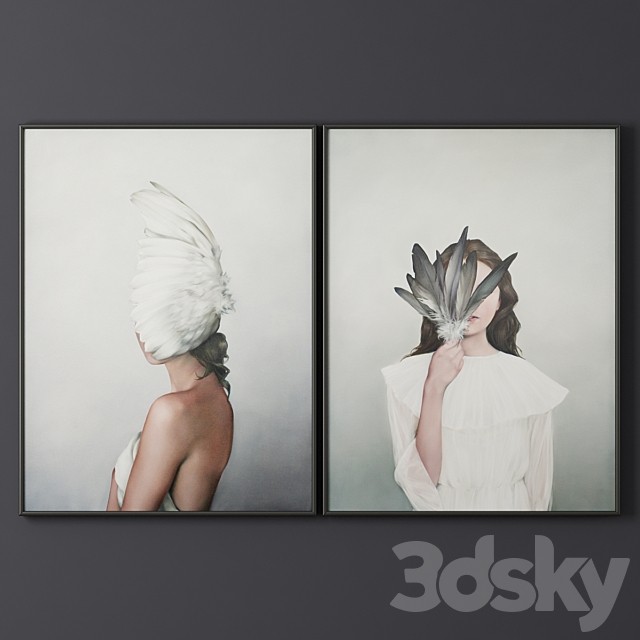 Paintings in the framework of