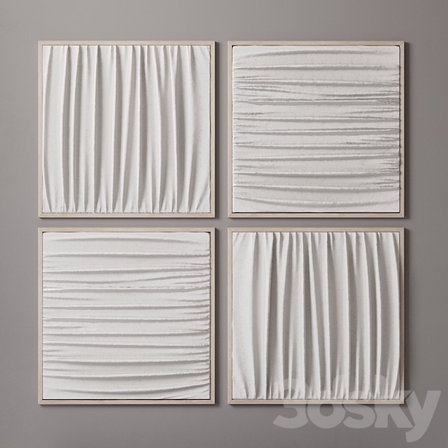 Set of relief paintings