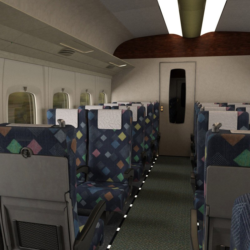 Japanese Shinkansen Train Interior