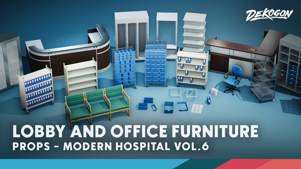 [UE] Modern Hospital Props VOL6 - Lobby and Office Furniture