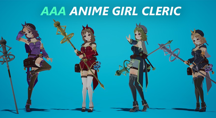 Anime Girl Cleric