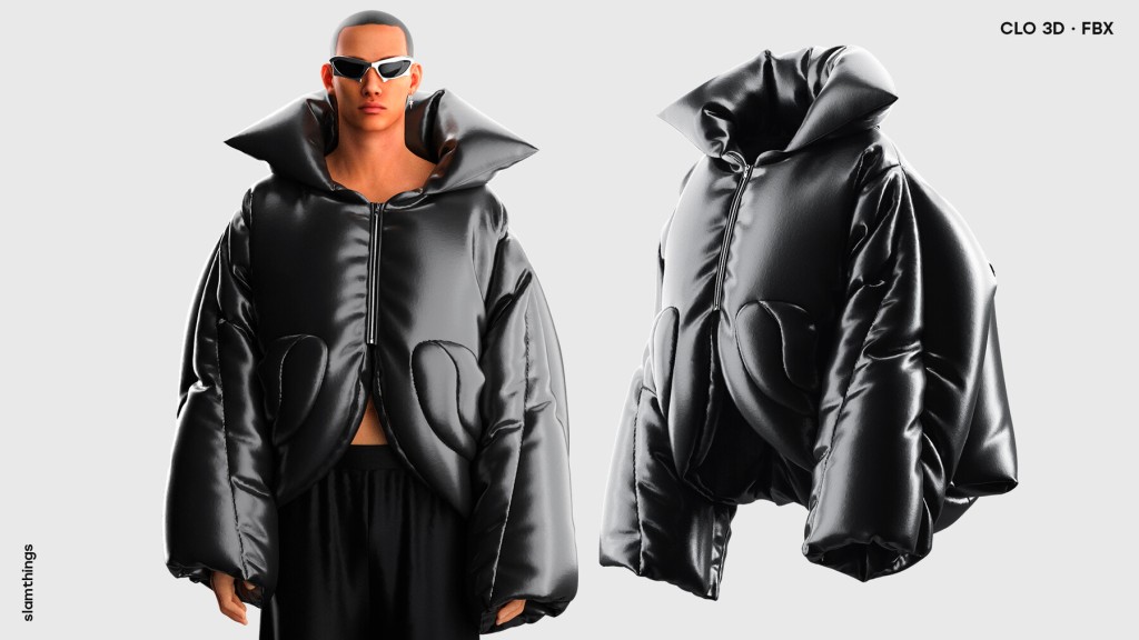 Streetwear Oversize Puffer Jacket #011 - Clo 3D / Marvelous Designer + OBJ / DIGITAL FASHION / HYPEBEAST / FUTURE FASHION - PERSONAL