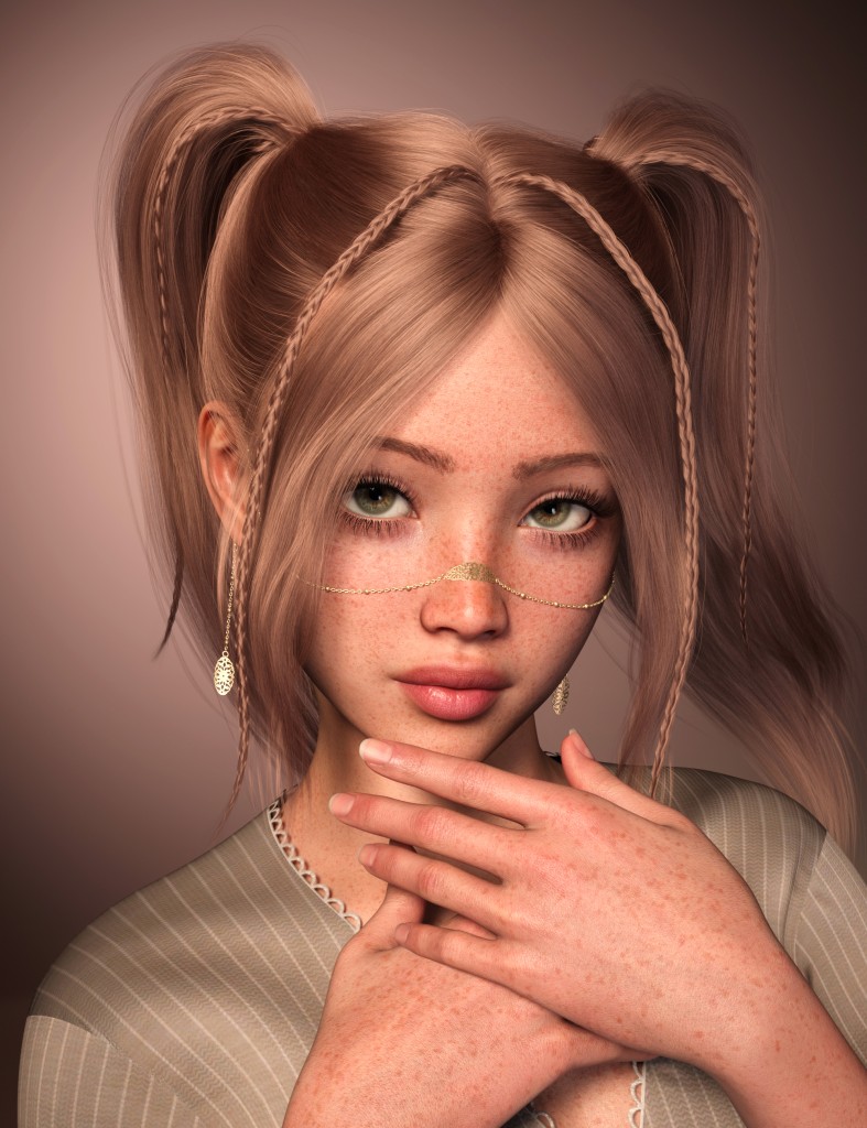 FE Ponytails Braids Hair for Genesis 9