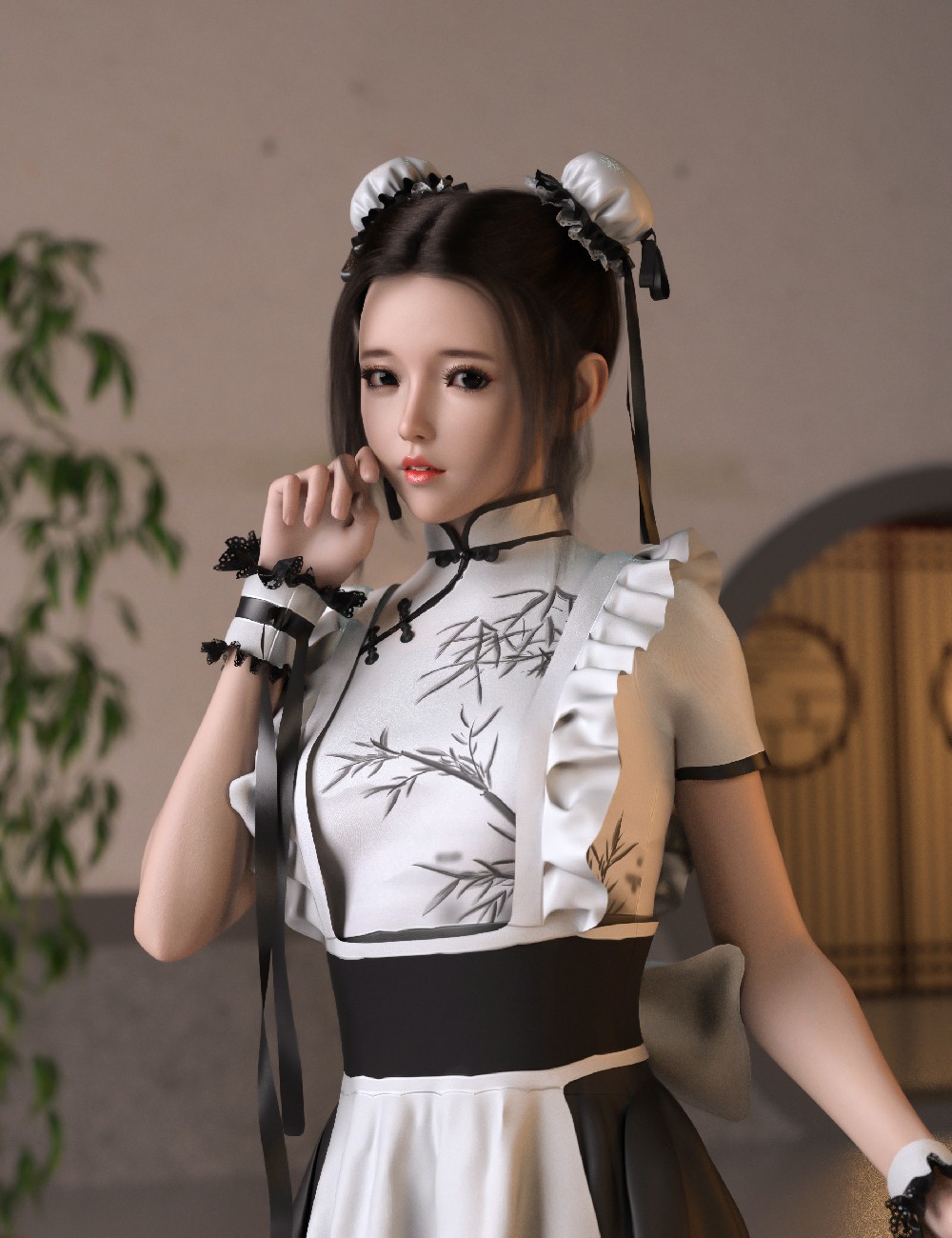 dForce MKTG Buns Maid Outfit for Genesis 8.1 and 9
