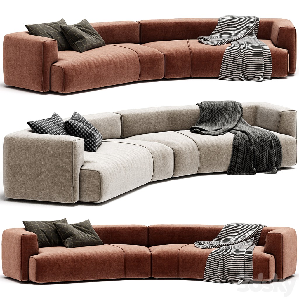 DUO MAXI Curved Sofa By Sancal