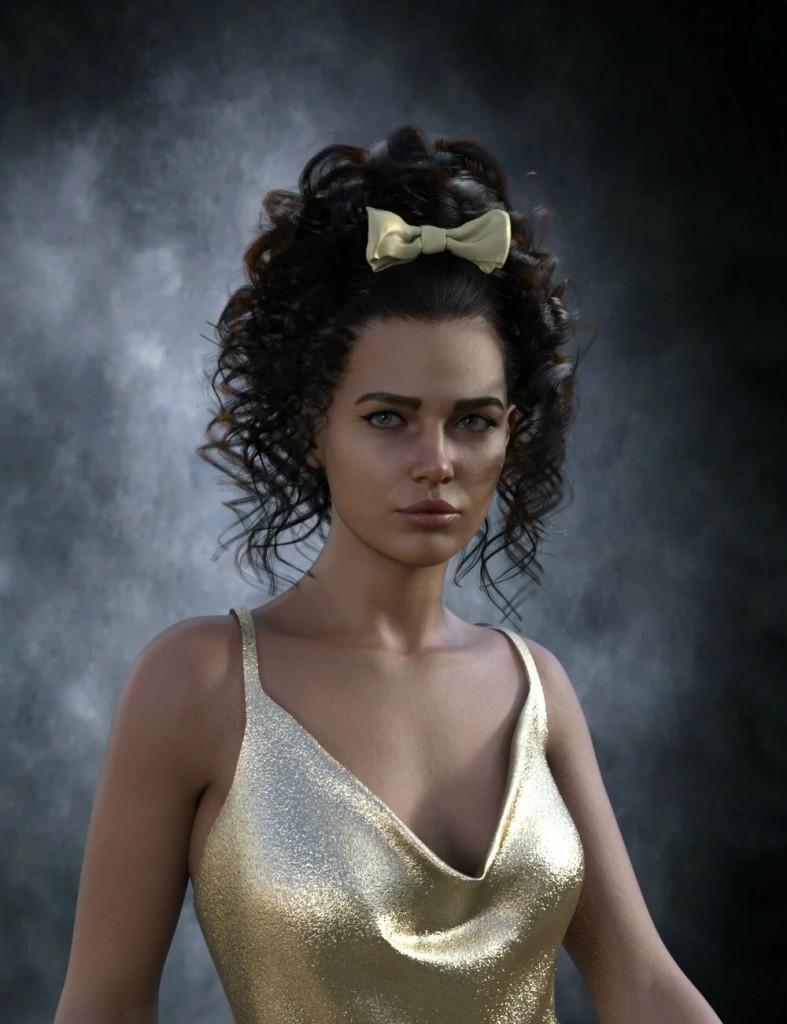 dForce Anna Feminine Top Curls For Genesis 9